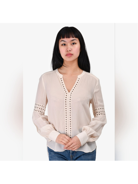 Veronica Beard Tops - Veronica Beard Cream Top with Grommet Detailing
